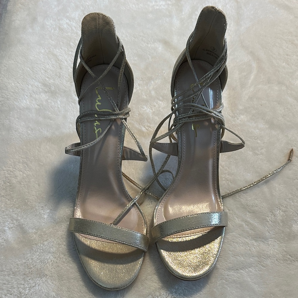 Elegant Gold Strappy heels